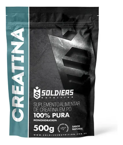Creatina Monohidratada 500g Soldiers Nutrition Sabor Natural