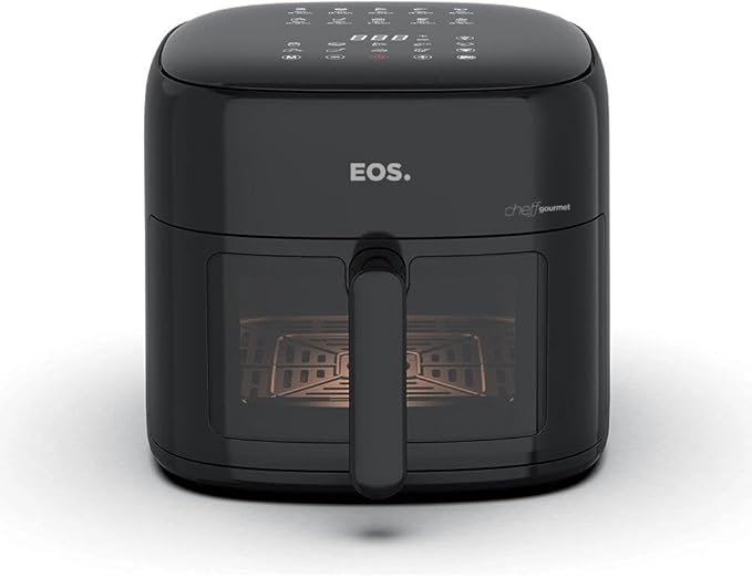 Fritadeira Sem Óleo Air Fryer Eos Chef Gourmet 6.2 Litros Compacta Digital Preto Eaf60p 110v