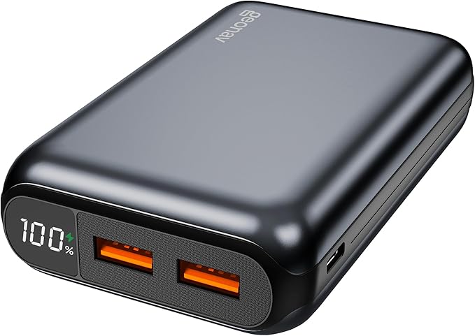 Geonav Power Bank, Carregador Portátil Universal 20.000mAh, USB-A (até 18W) + USB-C (até 20W), Compacto, Carregamento Rápido, Pass Through, Led Indica