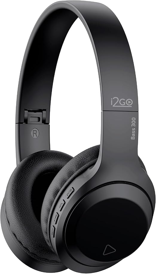 I2GO, Headphone Bass 300, Bluetooth, Microfone Integrado, Controle Multimídia, Até 10h de bateria, Tecnologia Dual Connect, Entrada cabo auxiliar P2 (