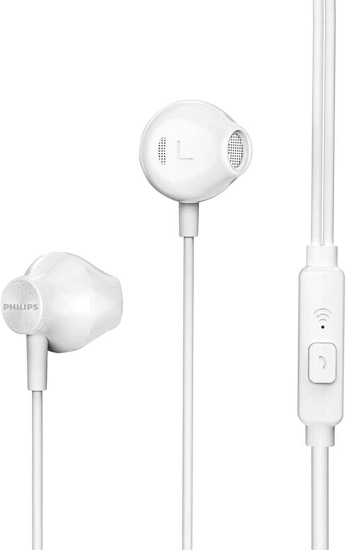 PHILIPS, Fone de Ouvido com Microfone, TAUE101WT/00, Com fio de 1,2 metros, intra-auricular, Branco