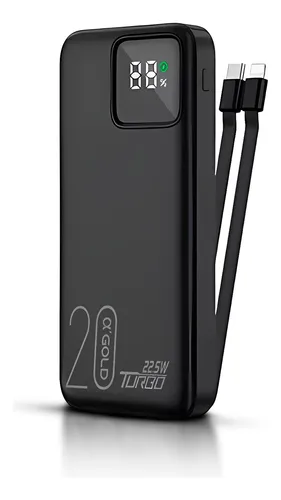 Power Bank Carregador Portátil Turbo 20.000mah Com Anatel
