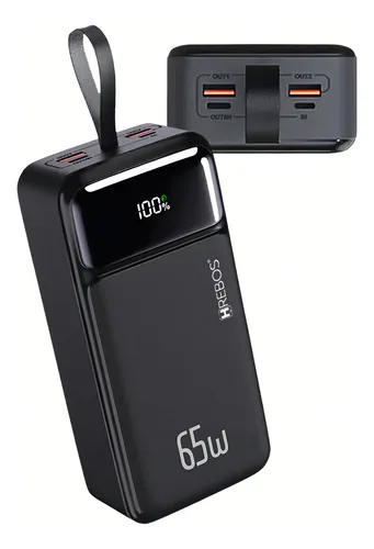 Power Bank Turbo 65w 30000mah Carregador Bateria Portátil