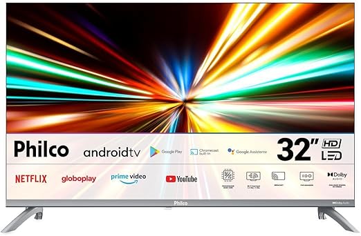 Smart TV Philco 32” Led Dolby Áudio Prata PTV32M9GACGB – 127 Volts