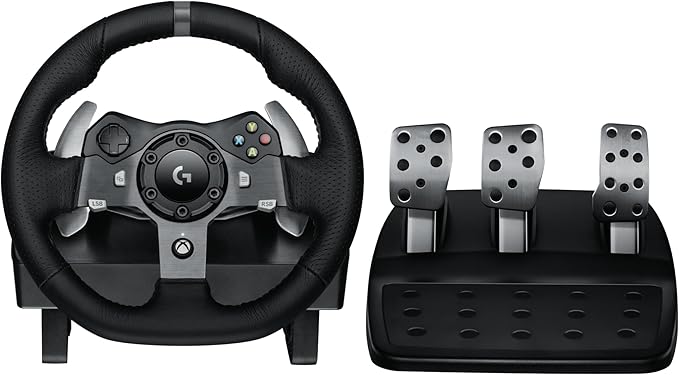 Volante Logitech G920 Driving Force e Pedais com Force Feedback para Xbox Series X|S, Xbox One, PC, Mac